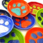 Fused Glass Paw Print Dishes